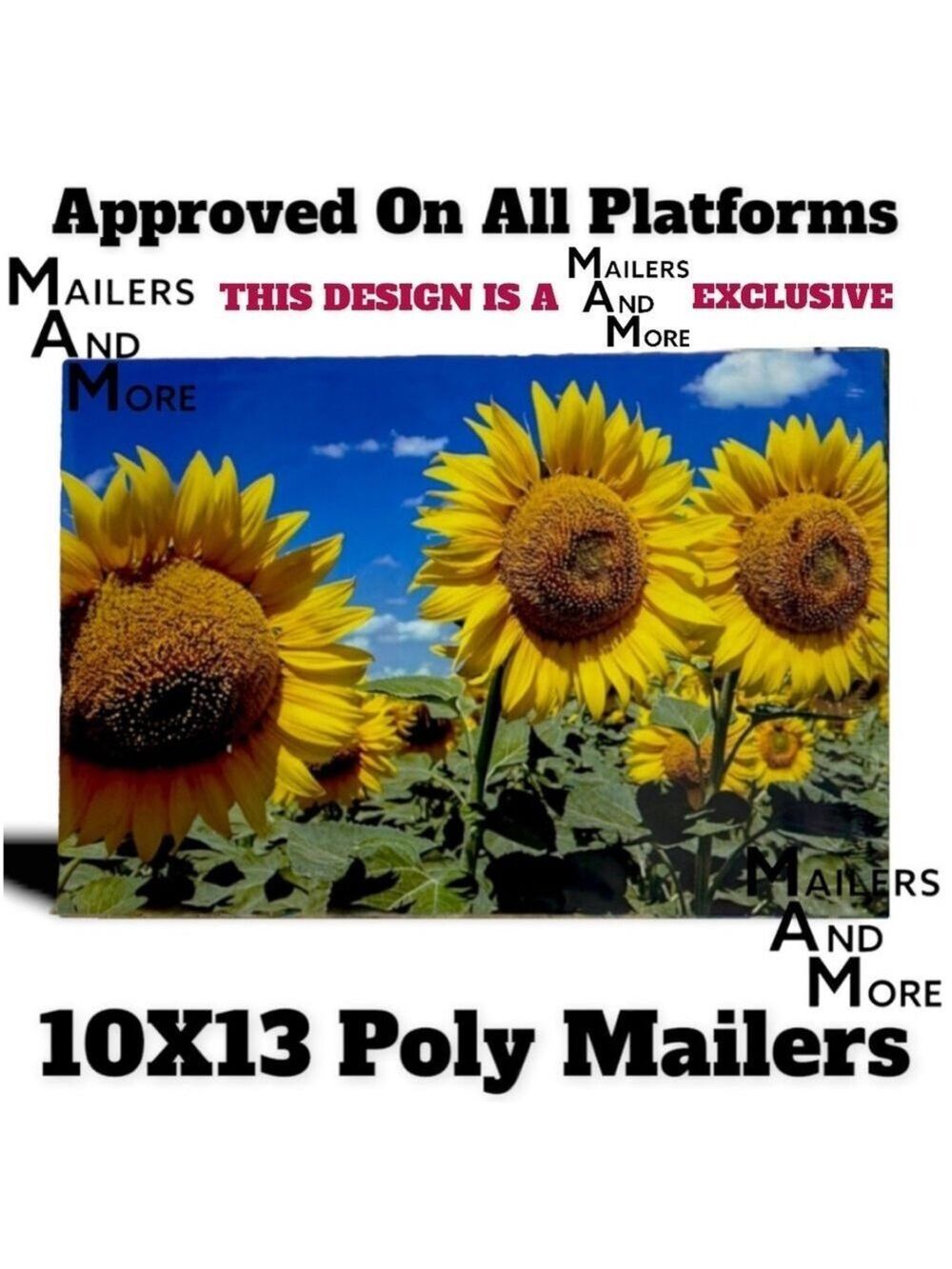 25 10X13 Poly Mailers Sunflower, Shipping Envelopes PRICE IS FIRM Fall - Picture 7 of 12